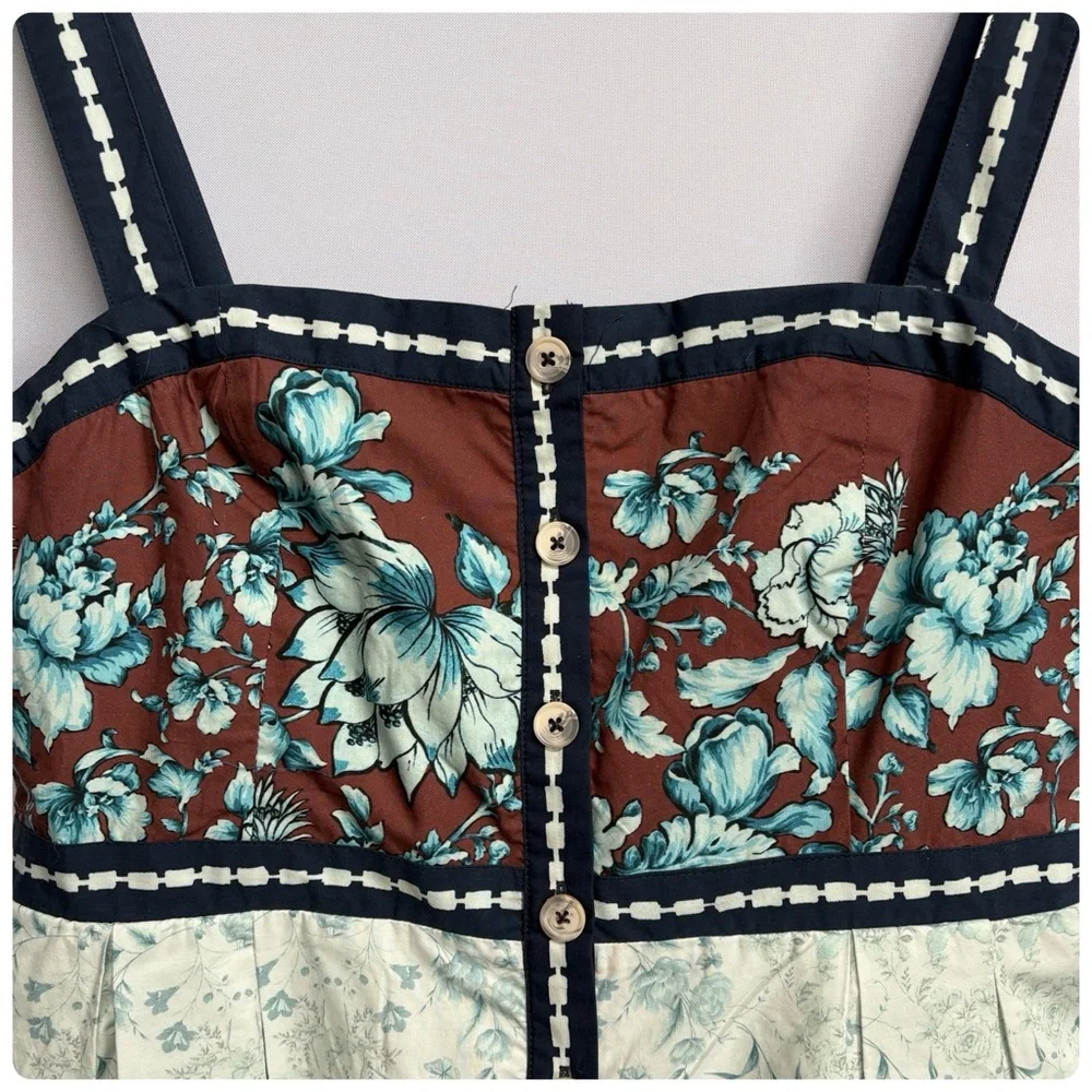 NWT Anthropologie Maeve Sleeveless Square-Neck Button-Front Midi Dress, L - Picture 10 of 14